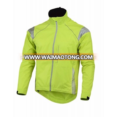 Mens Cycling /Running Rain Jacket High Visibility Breathable Wind/ Waterproof