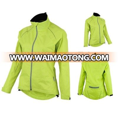 Womens Cycling /Running Rain Jacket High Visibility Breathable Wind/ Waterproof